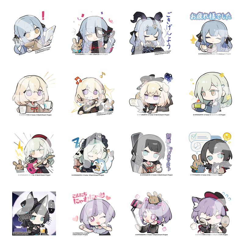 アークナイツ × BanG Dream! Ave Mujica ステッカーセット 安らかな譫言