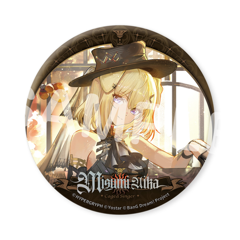 アークナイツ × BanG Dream! Ave Mujica ホロ箔押し缶バッジ 三角初華（籠の中の歌姫VER.）