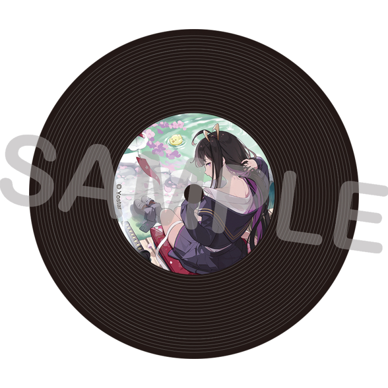 レコード風コースター／古池の水音