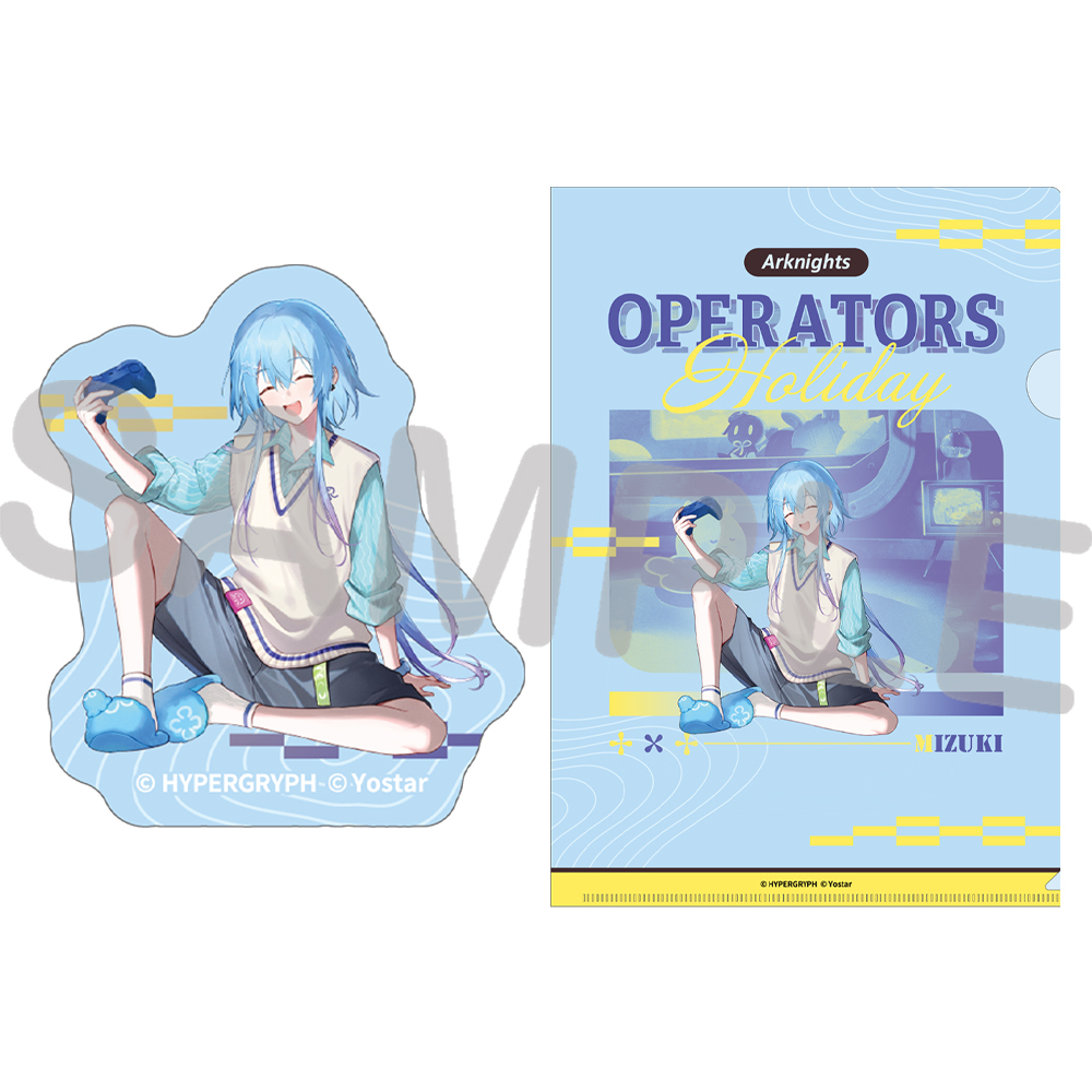 アークナイツ クリアファイル＆ダイカットステッカーセット~OPERATORS HOLIDAY 2~ ミヅキ