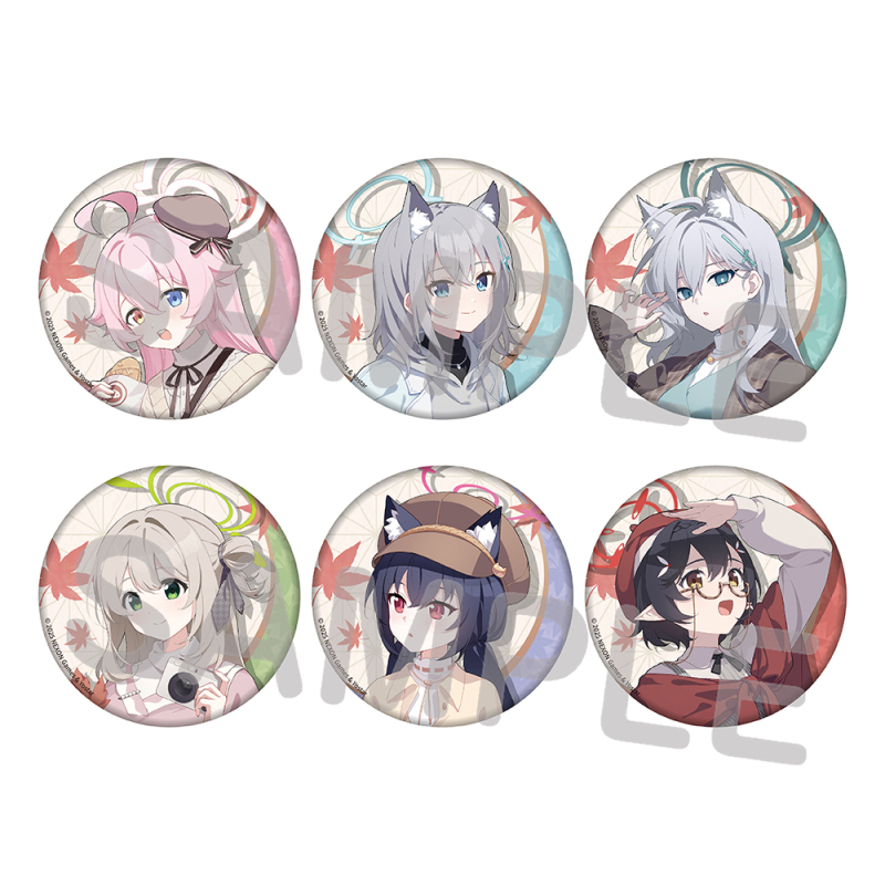 描きおろし缶バッジ(アビドス高等学校)コンプリートセット