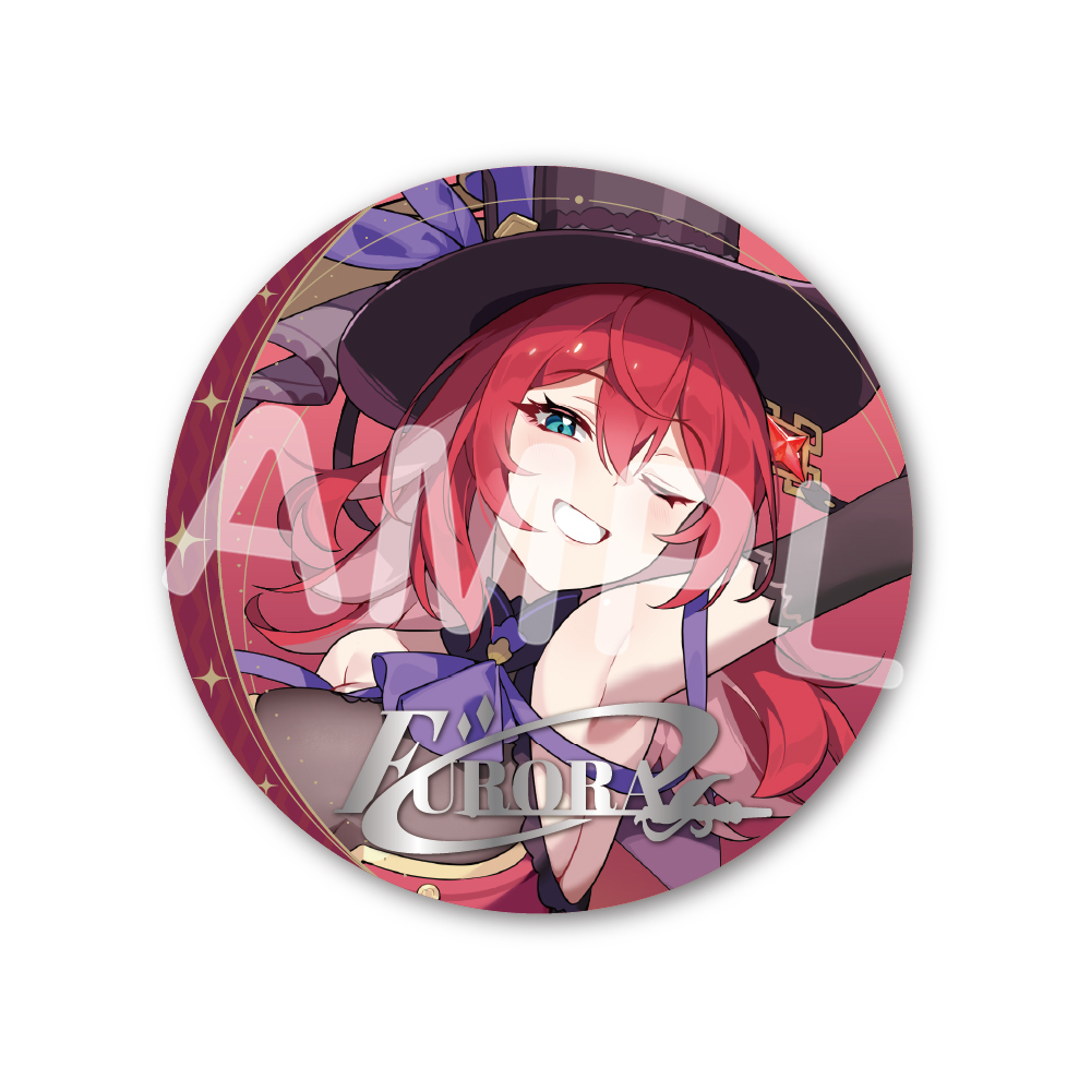 箔押し缶バッジ 006.フローラ