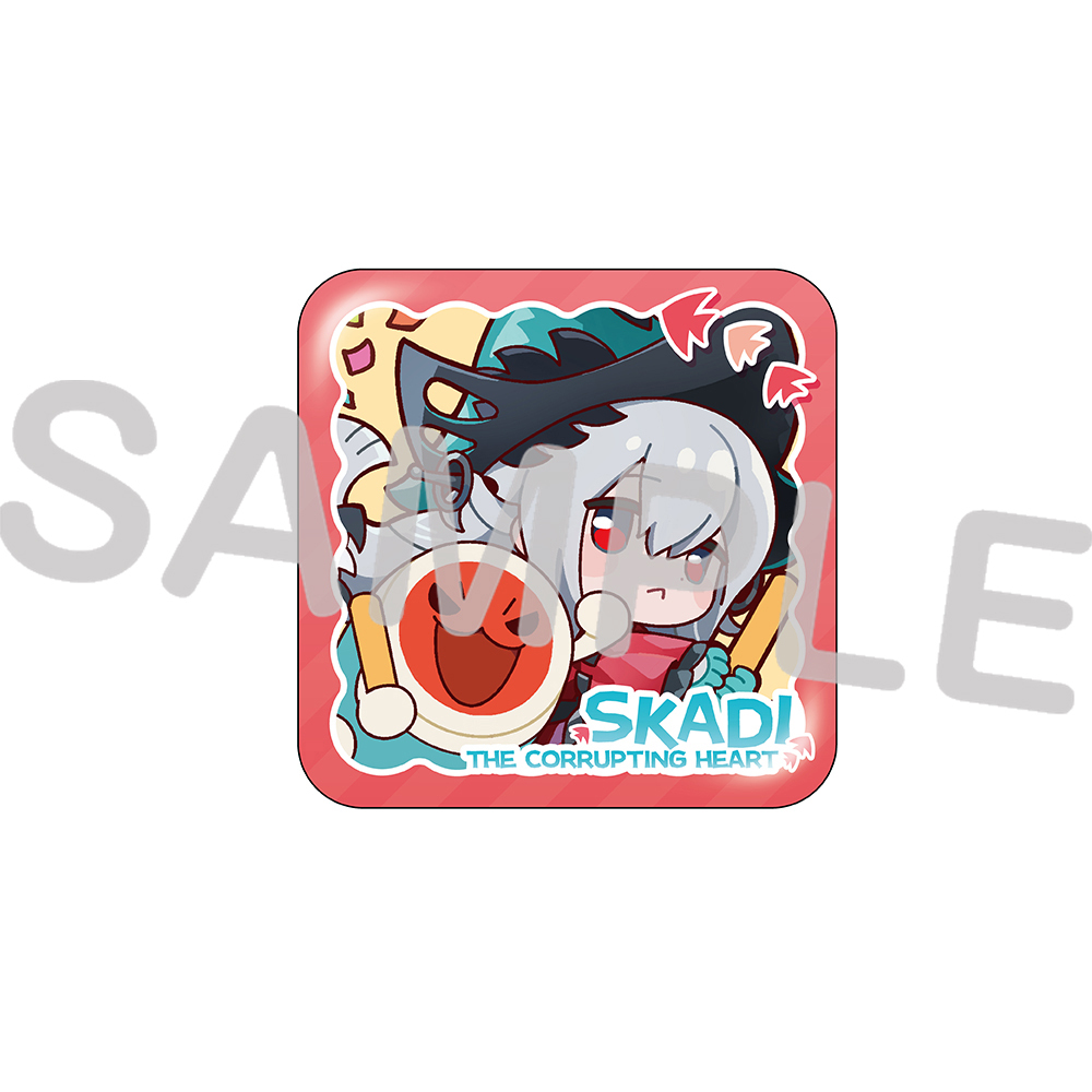 アークナイツ × 太鼓の達人 PU缶バッジ（濁心スカジ）