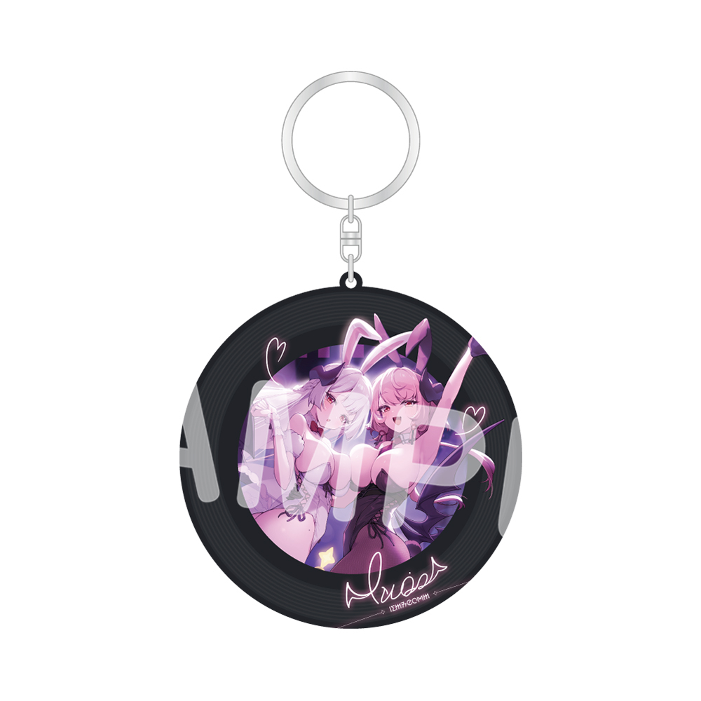 レコード風アクリルキーホルダー 005.甘い招待